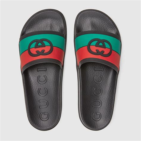 gucci red fur slides|Gucci slides size 14.